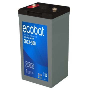 Batterie à décharge lente AGM Ecobat Deep Cycle EDC2-300 2 V 300 Ah – AGM