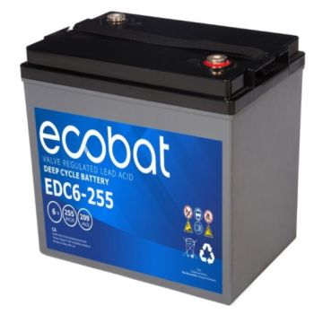 Batterie à décharge lente AGM Ecobat Deep Cycle EDC6-255 6 V 255 Ah – AGM