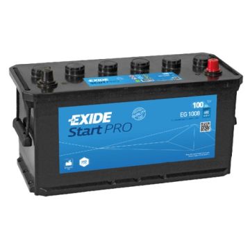 Batterie de démarrage Exide StartPRO EG1008 12 V 100 Ah 680 A – Plomb-acide (sans entretien)