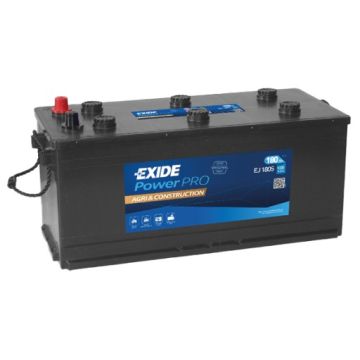 Batterie de démarrage Exide PowerPRO EJ1805 12 V 180 Ah 1000 A – Plomb-acide (sans entretien)