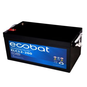Batterie à décharge lente AGM Ecobat ELC12-260 12 V 260 Ah – AGM
