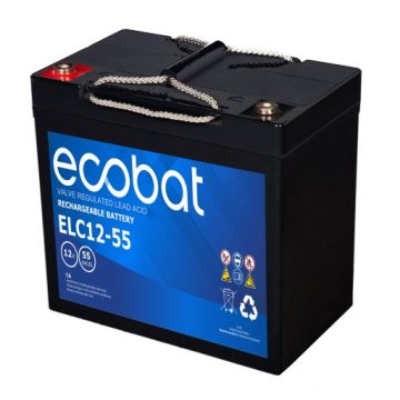Batterie à décharge lente AGM Ecobat Light Cycle ELC12-55 12 V 55 Ah – AGM
