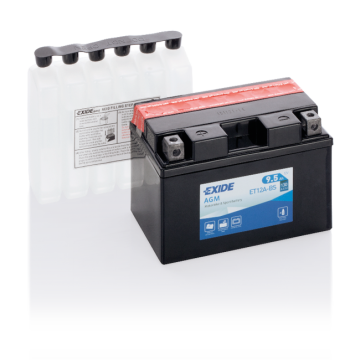 Batterie moto Exide Bike AGM ET12A-BS 12 V 10 Ah 130 A – AGM