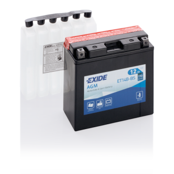 Batterie moto Exide Bike AGM ET14B-BS 12 V 12 Ah 190 A – AGM