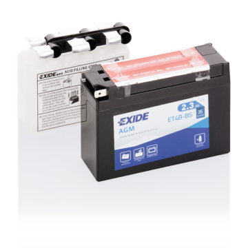 Batterie moto Exide Bike AGM ET4B-BS 12 V 2 Ah 35 A – AGM
