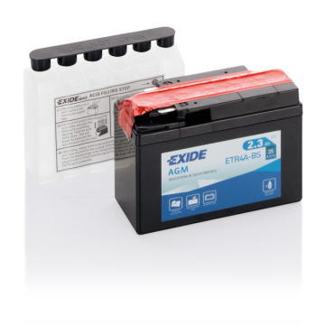 Batterie moto Exide Bike AGM ETR4A-BS 12 V 2 Ah 35 A – AGM