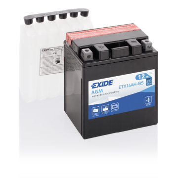 Batterie moto Exide Bike AGM ETX14AH-BS 12 V 12 Ah 210 A – AGM