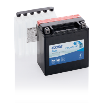 Batterie moto Exide Bike AGM ETX20CH-BS 12 V 18 Ah 230 A – AGM