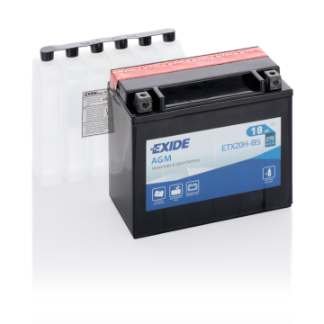 Batterie moto Exide Bike AGM ETX20H-BS 12 V 18 Ah 270 A – AGM