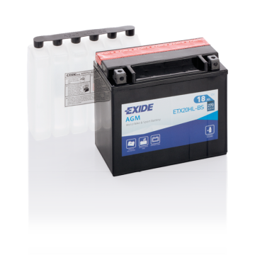 Batterie moto Exide Bike AGM ETX20HL-BS 12 V 18 Ah 270 A – AGM