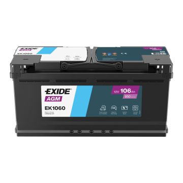 Batterie Start & Stop AGM Exide EK1060 12 V 106 Ah 950 A – AGM