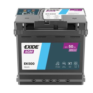 Batterie Start & Stop AGM Exide EK500 12 V 50 Ah 570 A – AGM