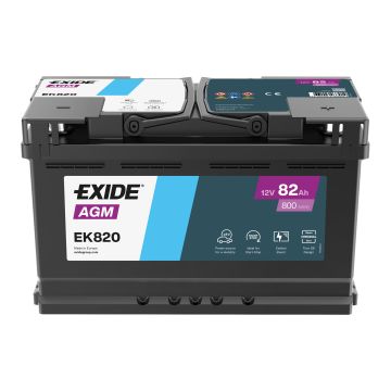 Batterie Start & Stop AGM Exide EK820 12 V 82 Ah 800 A – AGM