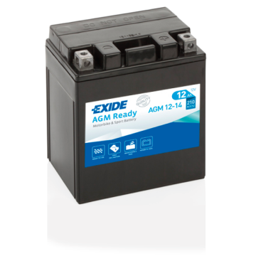 Batterie moto Exide AGM Ready AGM12-14 12 V 12 Ah 210 A – AGM
