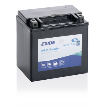 Batterie moto Exide AGM Ready AGM12-16 12 V 16 Ah 170 A – AGM