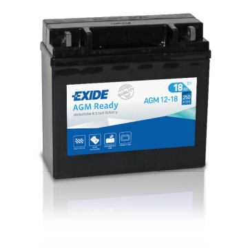Batterie moto Exide AGM Ready AGM12-18 12 V 18 Ah 250 A – AGM