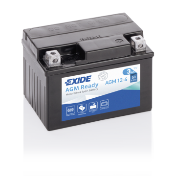 Batterie moto AGM Exide AGM Ready AGM12-4 12 V 3 Ah 50 A – AGM