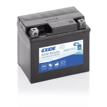 Batterie moto Exide AGM Ready AGM12-5 12 V 4 Ah 70 A – AGM