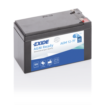Batterie moto Exide AGM Ready AGM12-7F 12 V 7 Ah 85 A – AGM