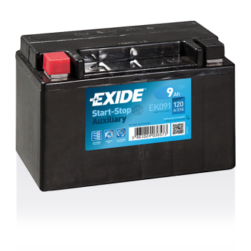 Batterie auxiliaire AGM Exide EK091 12 V 9 Ah 120 A – AGM