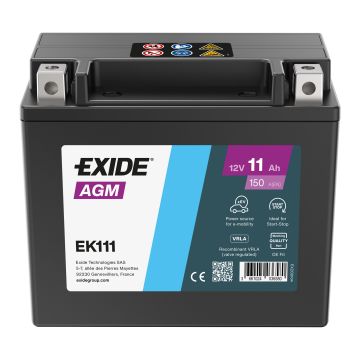 Batterie auxiliaire AGM Exide EK111 12 V 11 Ah 150 A – AGM