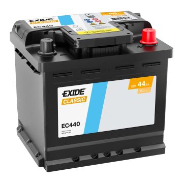 Batterie de démarrage Exide Classic EC440 12 V 44 Ah 360 A – Plomb-acide (sans entretien)