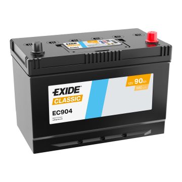 Batterie de démarrage Exide Classic EC904 12 V 90 Ah 680 A – Plomb-acide (sans entretien)