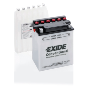 Batterie moto Exide 12N14-3A 12 V 14 Ah 130 A – Plomb-acide (électrolyte liquide)
