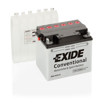 Batterie moto Exide E60-N30-A 12 V 30 Ah 300 A – Plomb-acide (électrolyte liquide)