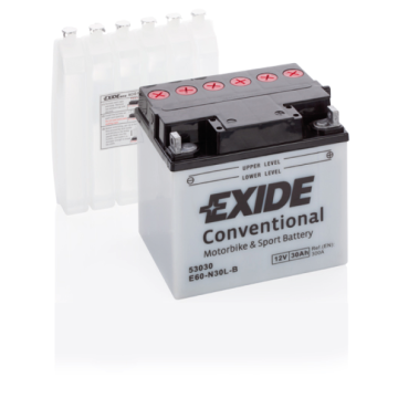 Batterie moto Exide E60-N30L-B 12 V 30 Ah 300 A – Plomb-acide (électrolyte liquide)