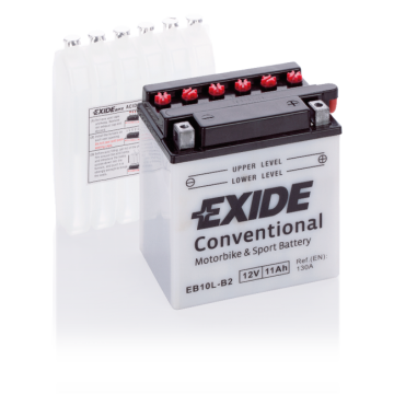 Batterie moto Exide EB10L-B2 12 V 11 Ah 130 A – Plomb-acide (électrolyte liquide)