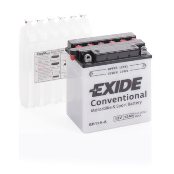 Batterie moto Exide EB12A-A 12 V 12 Ah 165 A – Plomb-acide (électrolyte liquide)