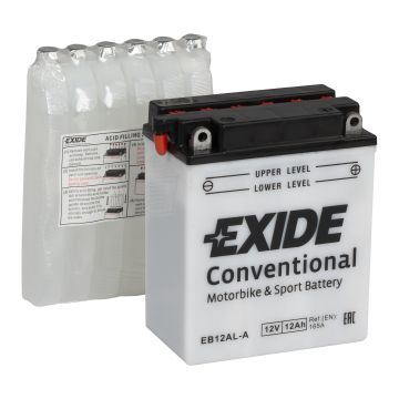Batterie moto Exide EB12AL-A 12 V 12 Ah 165 A – Plomb-acide (électrolyte liquide)