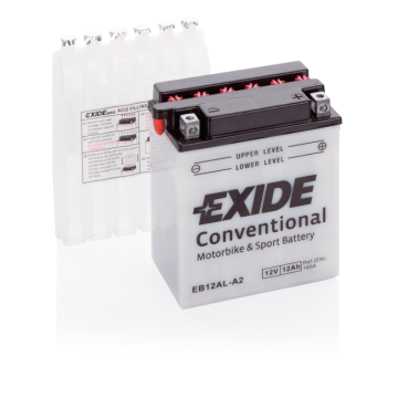 Batterie moto Exide EB12AL-A2 12 V 12 Ah 165 A – Plomb-acide (électrolyte liquide)