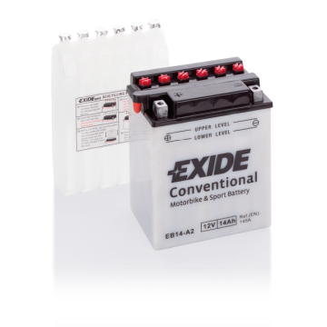 Batterie moto Exide EB14-A2 12 V 14 Ah 145 A – Plomb-acide (électrolyte liquide)