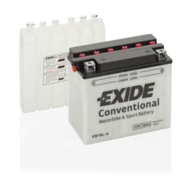 Batterie moto Exide Bike Conventional EB18L-A 12 V 18 Ah 190 A – Plomb-acide (électrolyte liquide)
