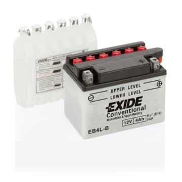 Batterie moto Exide EB4L-B 12 V 4 Ah 50 A – Plomb-acide (électrolyte liquide)