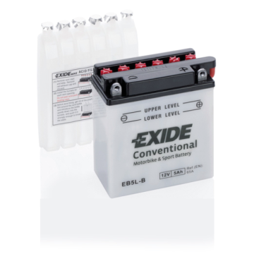 Batterie moto Exide Bike Conventional EB5L-B 12 V 5 Ah 65 A – Plomb-acide (électrolyte liquide)