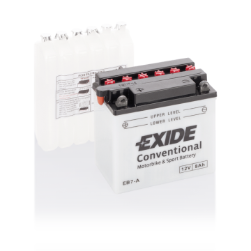 Batterie moto Exide EB7-A 12 V 8 Ah 85 A – Plomb-acide (électrolyte liquide)