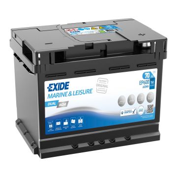Batterie AGM mixte Exide Dual EP500 12 V 60 Ah 680 A – AGM