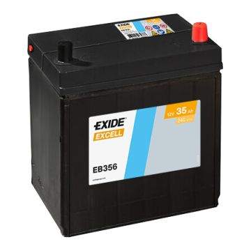 Batterie de démarrage Exide Excell EB356 12 V 35 Ah 240 A – Plomb-acide (sans entretien)