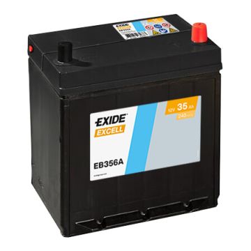 Batterie de démarrage Exide Excell EB356A 12 V 35 Ah 240 A – Plomb-acide (sans entretien)