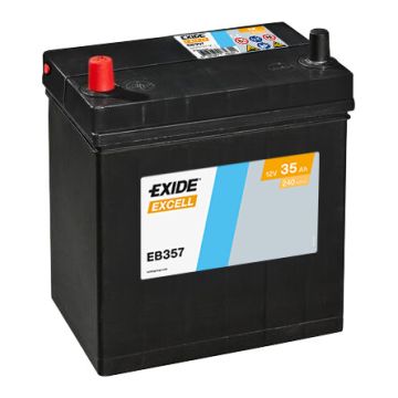 Batterie de démarrage Exide Excell EB357 12 V 35 Ah 240 A – Plomb-acide (sans entretien)