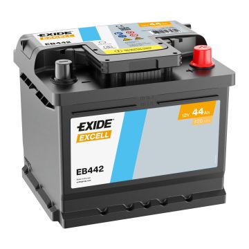 Batterie de démarrage Exide Excell EB442 12 V 44 Ah 420 A – Plomb-acide (sans entretien)