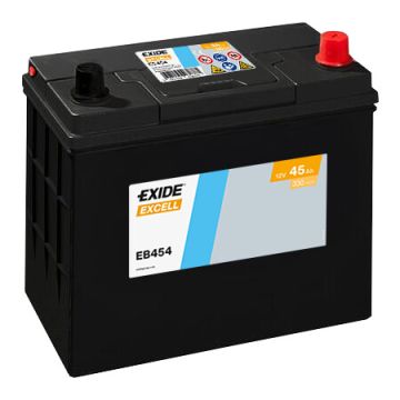 Batterie de démarrage Exide Excell EB454 12 V 45 Ah 330 A – Plomb-acide (sans entretien)