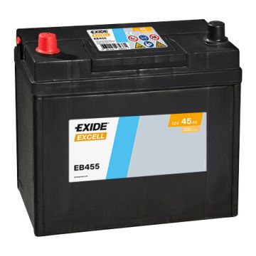 Batterie de démarrage Exide Excell EB455 12 V 45 Ah 330 A – Plomb-acide (sans entretien)