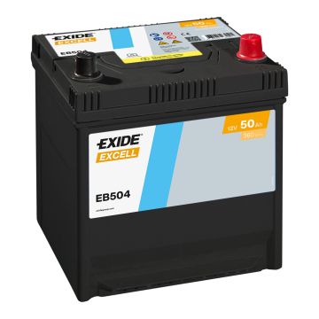 Batterie de démarrage Exide Excell EB504 12 V 50 Ah 360 A – Plomb-acide (sans entretien)