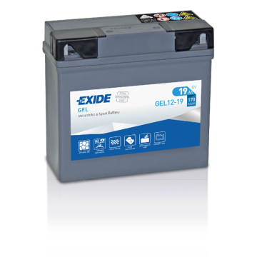 Batterie moto GEL Exide GEL12-19 12 V 19 Ah 185 A – GEL