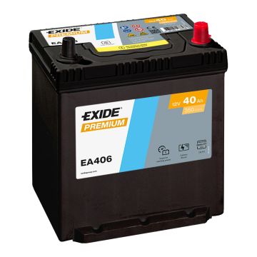 Batterie de démarrage Exide Premium EA406 12 V 40 Ah 350 A – Plomb-acide (sans entretien)