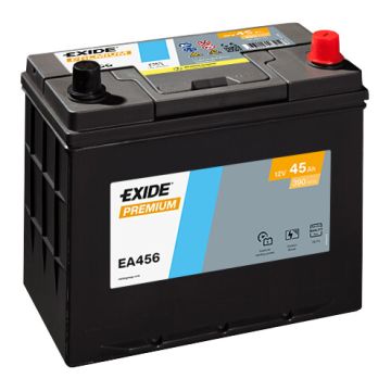 Batterie de démarrage Exide Premium EA456 12 V 45 Ah 390 A – Plomb-acide (sans entretien)